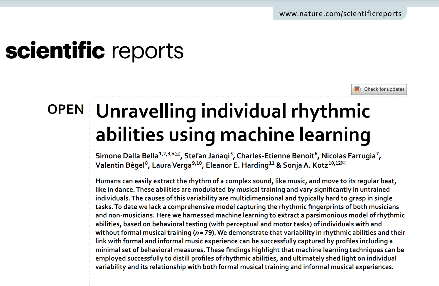 Unravelling individual rhythmic abilities using machine learning